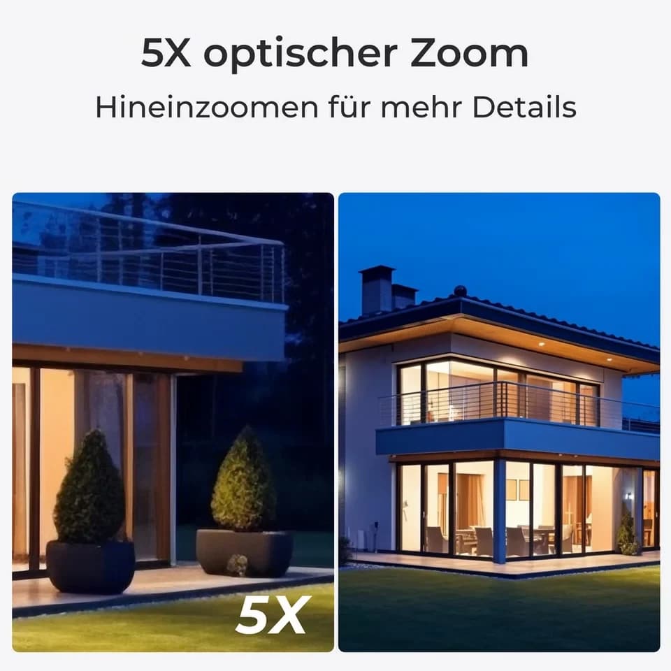 Reolink Überwachungskamera RLK8-811B4-A 8MP PoE (Innenbereich, Außenbereich, 5X optischem Zoom,Spotlights,24/7 Aufnahme,Personen &Fahrzeugerkennung) - Thumbnail 4