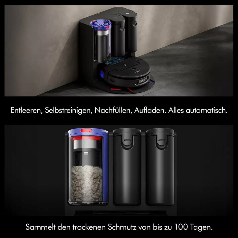 DYSON Saugroboter mit Wischfunktion spot+scrub Ai, beutellos, Beseitigt versteckte Flecken mithilfe fortschrittlicher KI - Thumbnail 8
