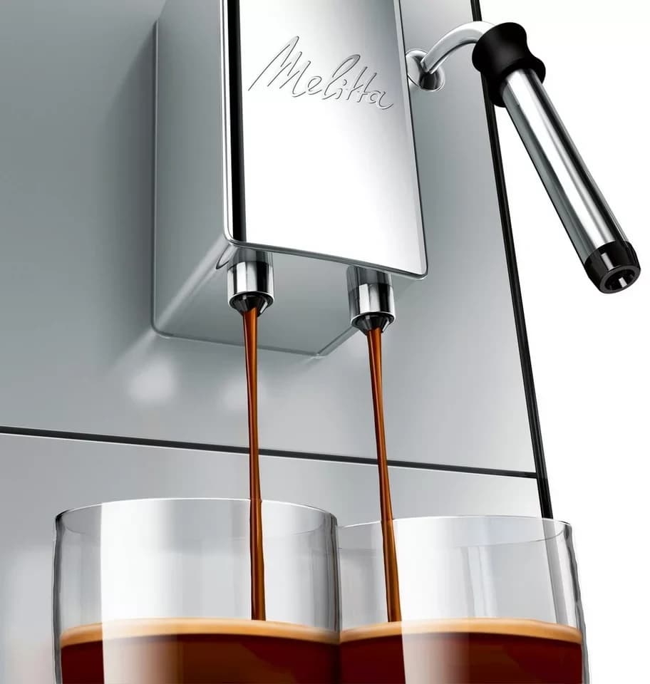 Melitta Kaffeevollautomat Solo® & Milk E953-202, silber/schwarz, Café crème & Espresso per One Touch, Düse für Milchschaum - Thumbnail 7