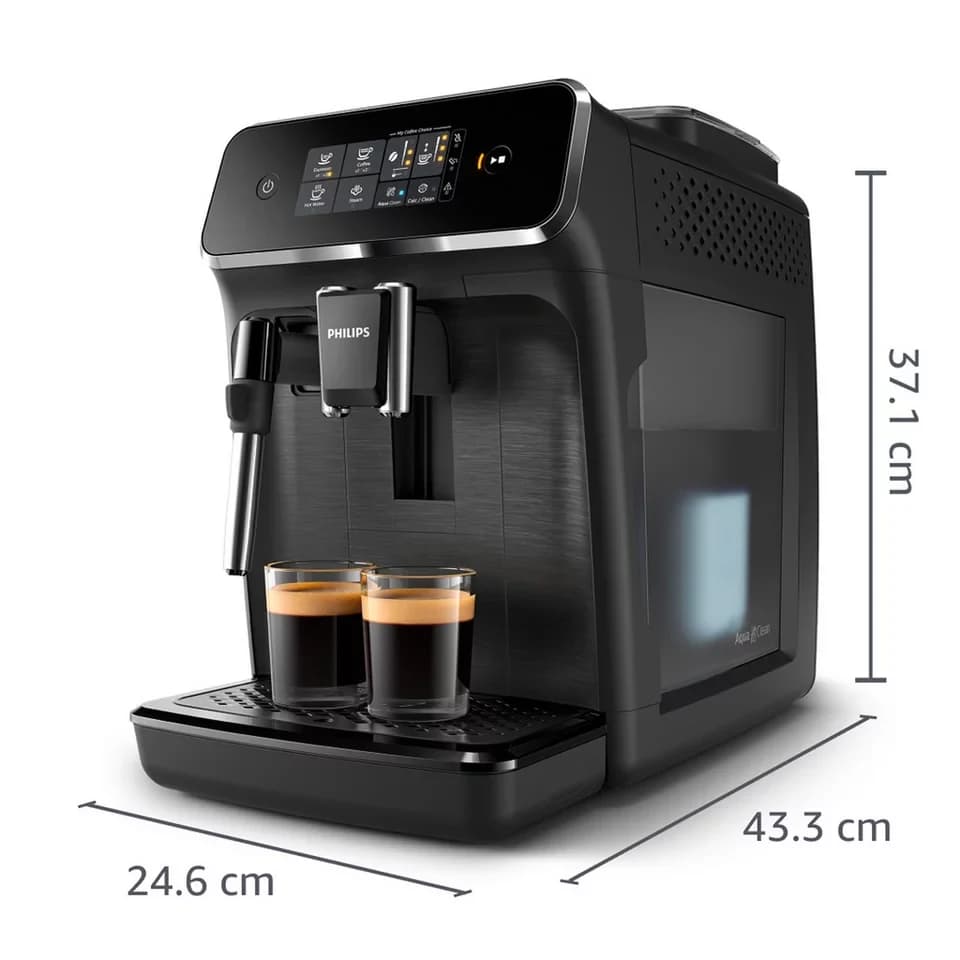 Philips Kaffeevollautomat EP2220/10 2200 Serie, 2 Kaffeespezialitäten, Panarello Milchschäumer, anpassbarer Aromastärke - Thumbnail 3