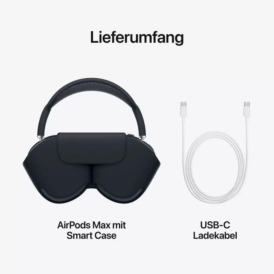 Apple AirPods Max Over-Ear-Kopfhörer (Active Noise Cancelling (ANC), Transparenzmodus, kompatibel mit Siri, Siri, Bluetooth, USB-C) - Thumbnail 9