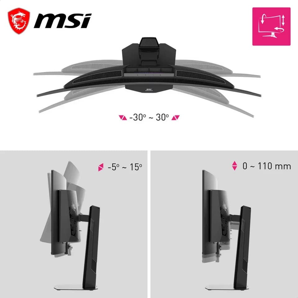 MSI MPG 341CQR QD-OLED X36 Curved-Gaming-OLED-Monitor (86 cm/34 ", 3440 x 1440 px, UWQHD, 0,03 ms Reaktionszeit, 360 Hz, QD-OLED) - Thumbnail 4