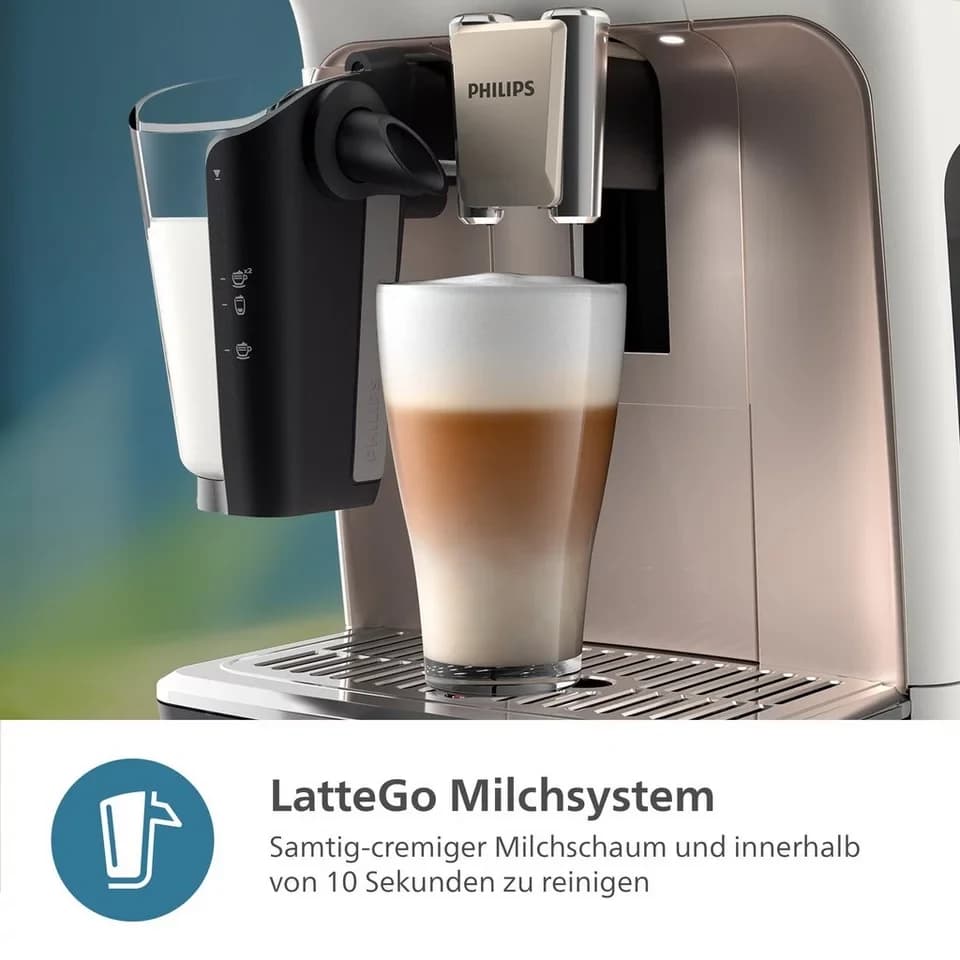 Philips Kaffeevollautomat EP5543/80 5500 Series, 20 Kaffeespezialitäten (heiß oder eisgekühlt), LatteGo-Milchsystem, SilentBrew Technologie - Thumbnail 8