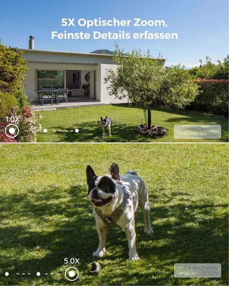 Reolink Überwachungskamera 811A 8MP PoE (Außenbereich, Human-/Autoerkennung, Farbige Nachtsicht, 4K, 2-Wege-Audio, 5X Zoom) - Thumbnail 3