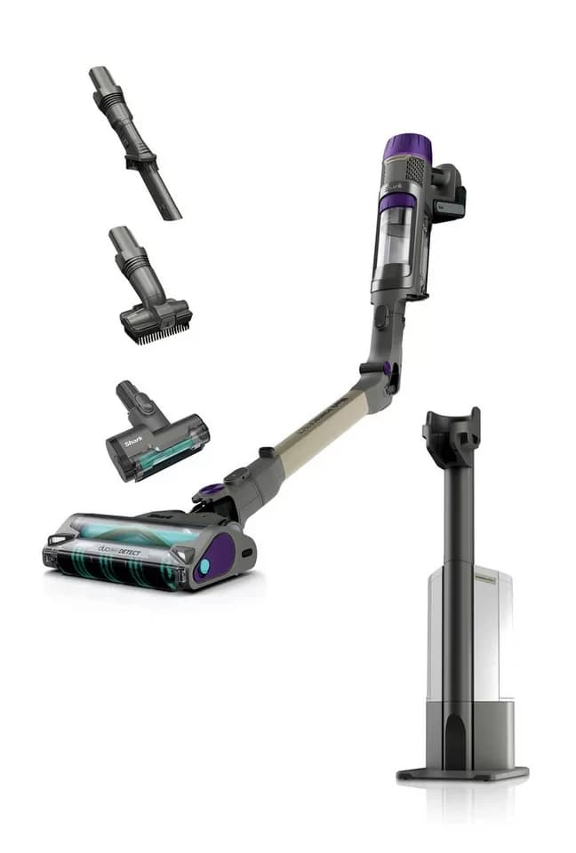 Shark Akku-Stielstaubsauger Shark PowerDetect Clean & Empty IP3251EUT, 380 W, beutellos, Akku-Staubsauger für Tierhaare, automatische Entleerungsstation