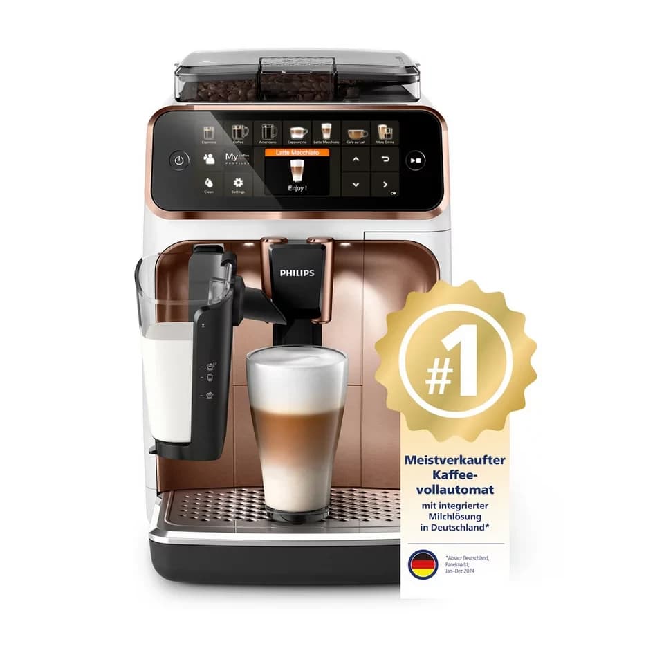 Philips Kaffeevollautomat EP5443/70 5400 Series, 12 Kaffeespezialitäten, LatteGo Milchsystem und 4 Benutzerprofilen - Thumbnail 3