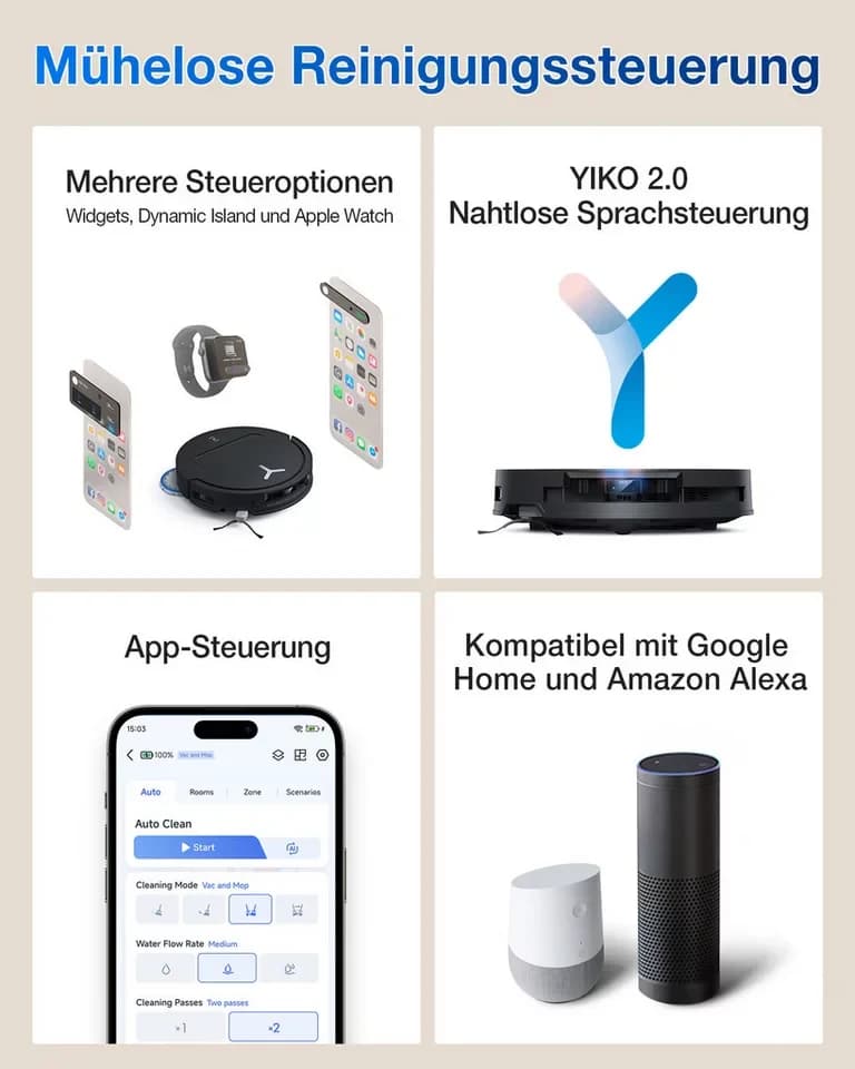 ECOVACS Saugroboter mit Wischfunktion, DEEBOT T50 OMNI Gen2, mit Beutel - Thumbnail 10