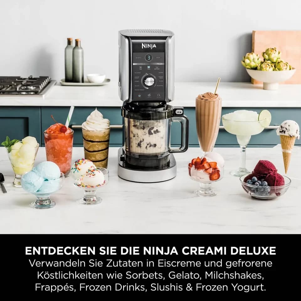 NINJA Eismaschine NC501EU Creami Deluxe, 10-in-1 Eis-und Eisgetränkmaschine, 800 W - Thumbnail 7