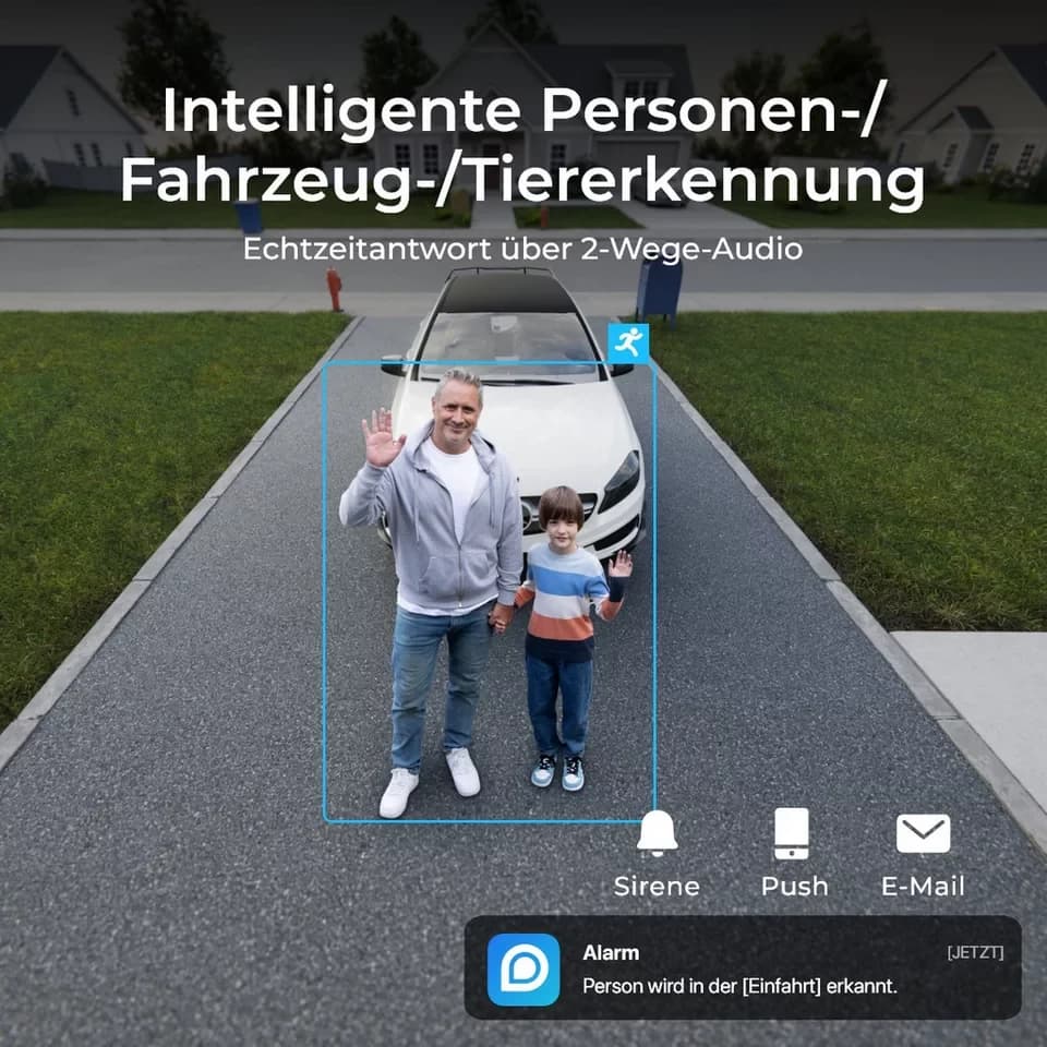 Reolink Überwachungskamera PoE 16MP Ultra HD, DUO 3 POE (Außenbereich, 1-tlg., Dual-Objektiv,180° Pan,Farb-Nachtsicht,Person/Fahrzeug/Tier-Erkennung) - Thumbnail 4
