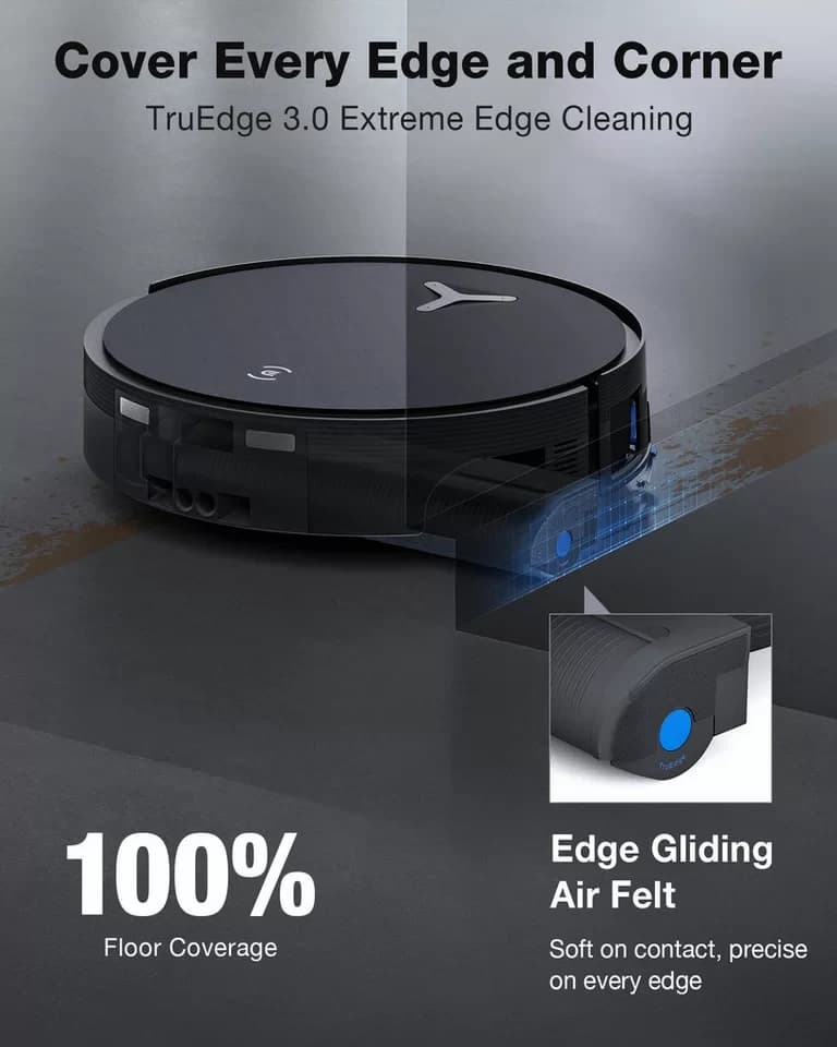 ECOVACS Nass-Trocken-Saugroboter DEEBOT X12 OmniCyclone, FocusJet-Technologie, 110 W, beutellos, 25cm, Wischrolle, OmniCyclone Station (beutellos), Haustierfreundlich - Thumbnail 9