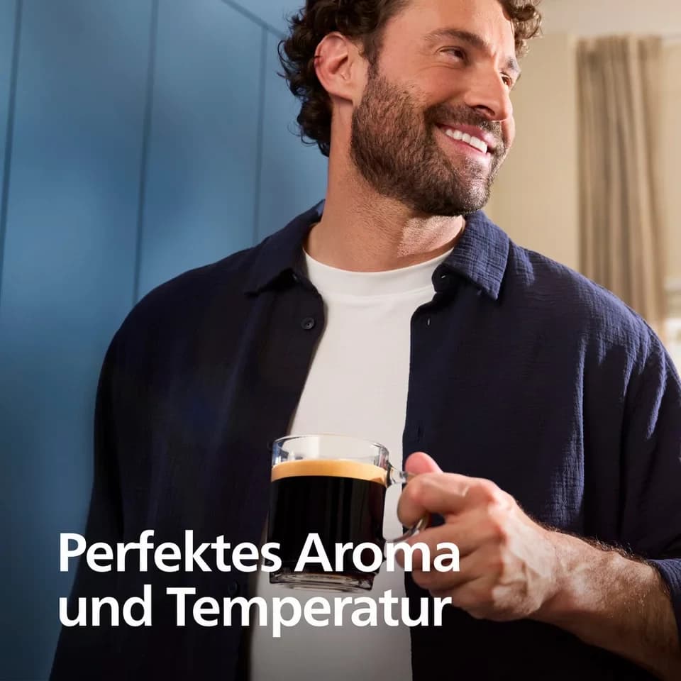 Philips Kaffeevollautomat EP5443/70 5400 Series, 12 Kaffeespezialitäten, LatteGo Milchsystem und 4 Benutzerprofilen - Thumbnail 9