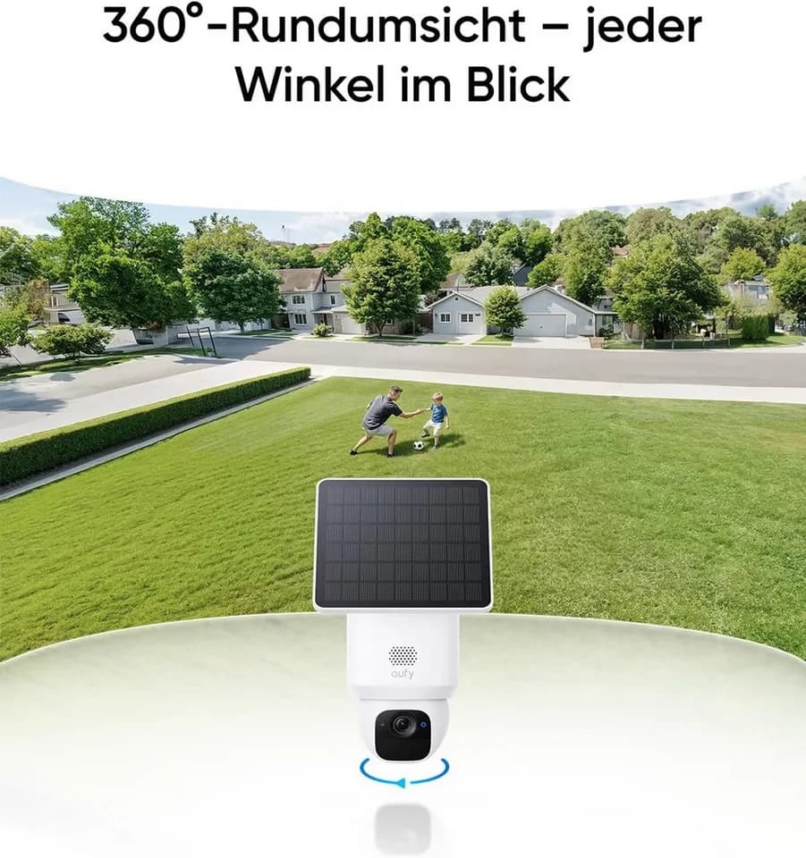 eufy Security Überwachungskamera eufy eufyCam E30 2K Kabellose Solar-Überwachungskamera Außen (Außenbereich, 4-tlg., 360°-Ansicht, 2K-Auflösung) - Thumbnail 2