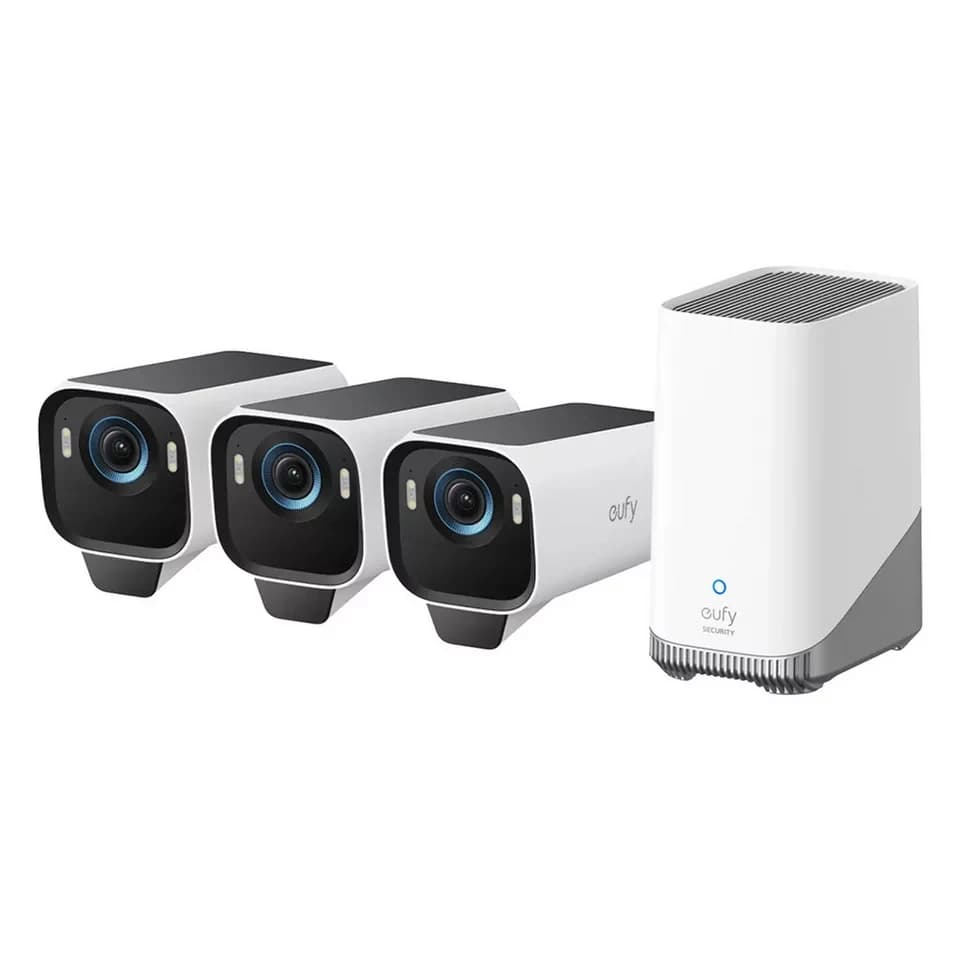 eufy Überwachungskamera eufycam S3 Pro 3+1 (3x Überwachungskamera + 1x Homebase, 4K-Auflösung)