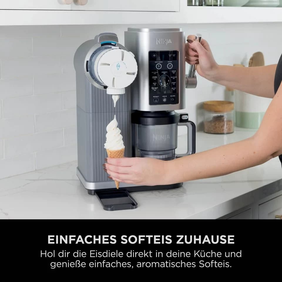 NINJA Eismaschine Ninja CREAMi Scoop & Swirl 13-in-1 Softeis- und Eismaschine NC701EU, 0,48 l, Softeis & Eismaschine NC701EU - Thumbnail 9