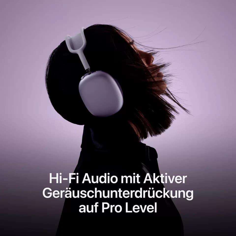 Apple AirPods Max Over-Ear-Kopfhörer (Active Noise Cancelling (ANC), Transparenzmodus, kompatibel mit Siri, Siri, Bluetooth, USB-C) - Thumbnail 6