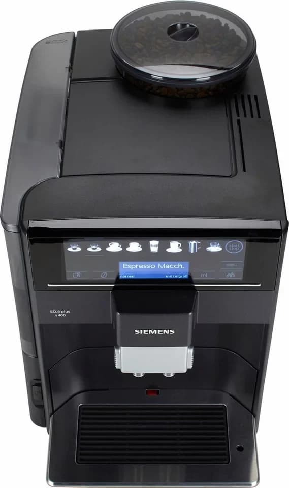 SIEMENS Kaffeevollautomat EQ6 plus s400 TE654509DE, Doppeltassenfunktion, Keramikmahlwerk, viele Kaffeespezialitäten, automatische Dampfreinigung, saphirschwarz - Thumbnail 5