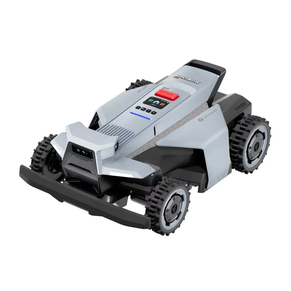 NAVIMOW Rasenmähroboter Segway X420 Mähroboter ohne Begrenzungskabel, bis 2000 m² Rasenfläche, (1-St., Zero-Turn AWD für 84 % Steigungen, NRTK+360° Vision), All-Terrain-Rasenmäher Roboter, Keine RTK-Basisstation