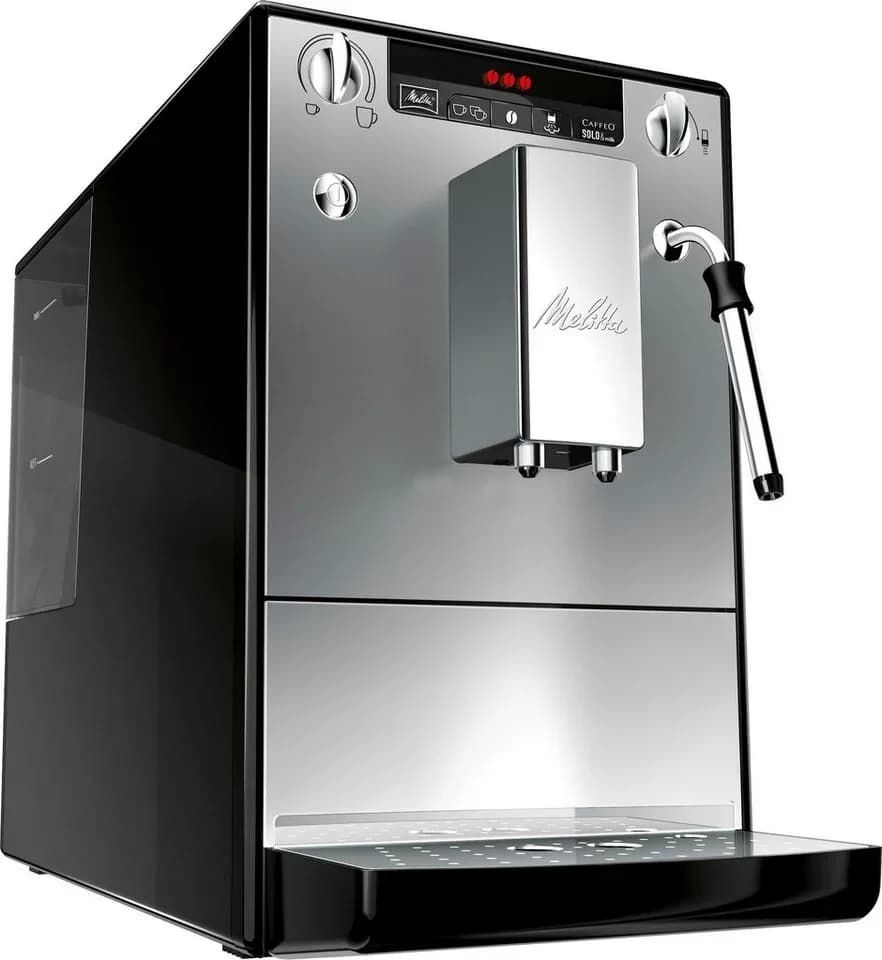 Melitta Kaffeevollautomat Solo® & Milk E953-202, silber/schwarz, Café crème & Espresso per One Touch, Düse für Milchschaum - Thumbnail 5