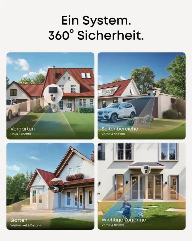 eufy Security Überwachungskamera eufy Security eufyCam S4 4K Kabellose Solar-Überwachungskamera Außen (Außenbereich, 1-tlg., eufyCam S4, Nachtsicht) - Thumbnail 4