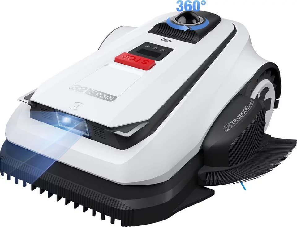 ECOVACS Rasenmähroboter GOAT A1600 LiDAR PRO, bis 1600 m² Rasenfläche, (Mäheffizienz von 400 m²/h, Trimmer (8500 rpm), Dual-LiDAR Navigation, leistungsstarker 32-V Energieplattform