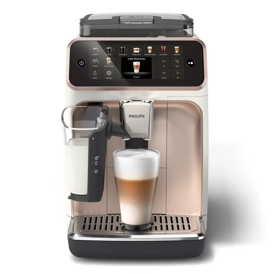 Philips Kaffeevollautomat EP5543/80 5500 Series, 20 Kaffeespezialitäten (heiß oder eisgekühlt), LatteGo-Milchsystem, SilentBrew Technologie - Thumbnail 3