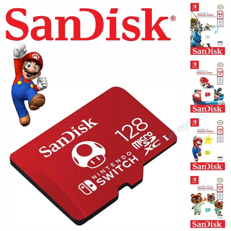 Sandisk MicroSD Karte für Nintendo® Switch™ 32GB 64GB 128GB 256GB Speicherkarte (Für Switch 1 - 64 GB)