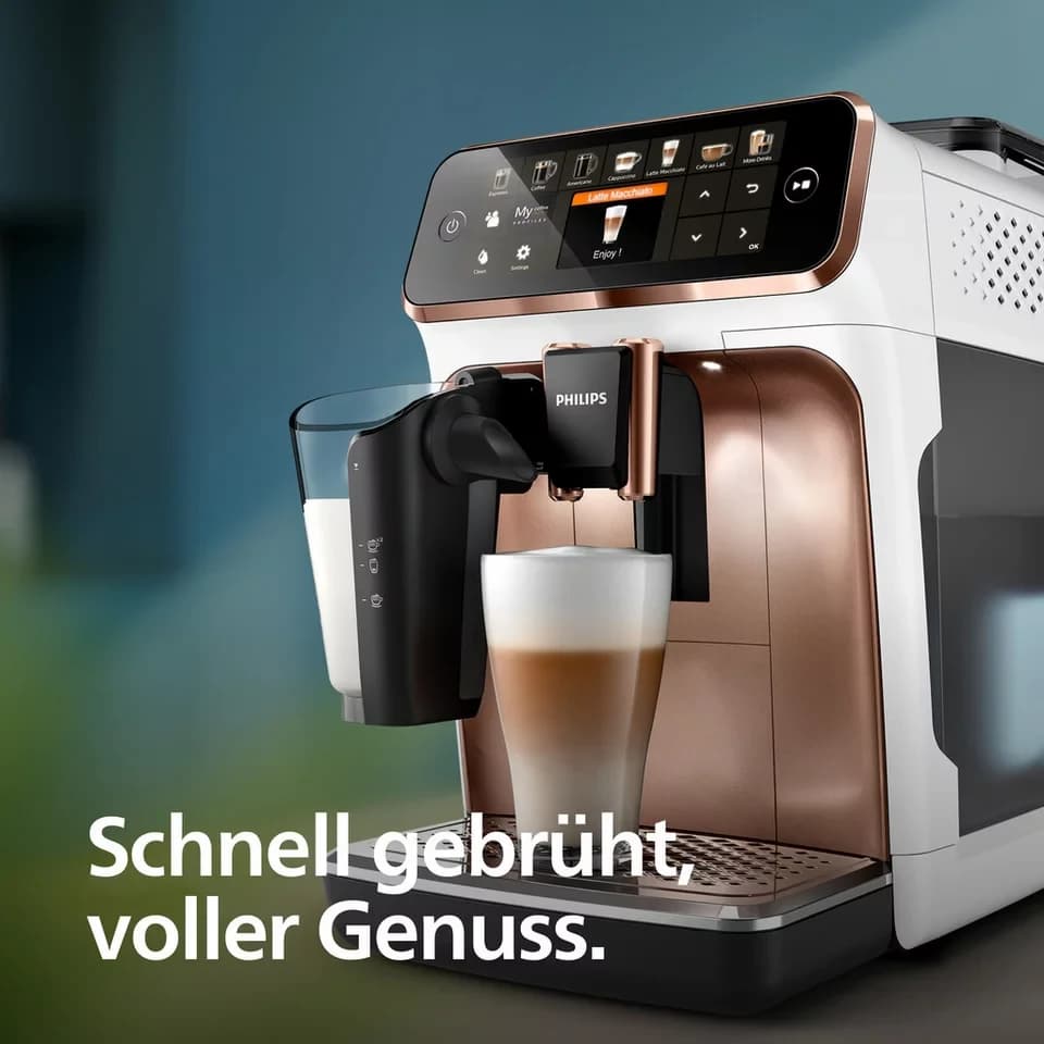 Philips Kaffeevollautomat EP5443/70 5400 Series, 12 Kaffeespezialitäten, LatteGo Milchsystem und 4 Benutzerprofilen - Thumbnail 7
