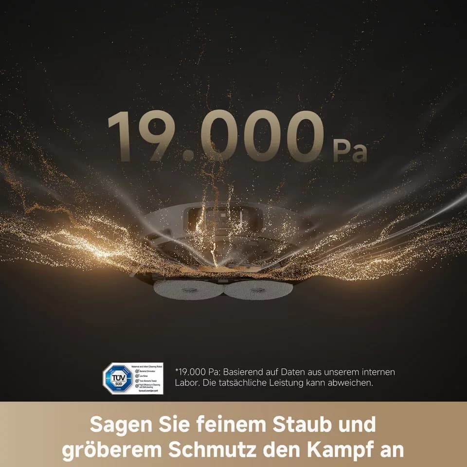 Dreame Saugroboter mit Wischfunktion L40s Pro Ultra, 600 W, 19.000Pa Saugkraft, Hindernisüberwindung (bis zu 4cm), Kamera mit KI - Thumbnail 4