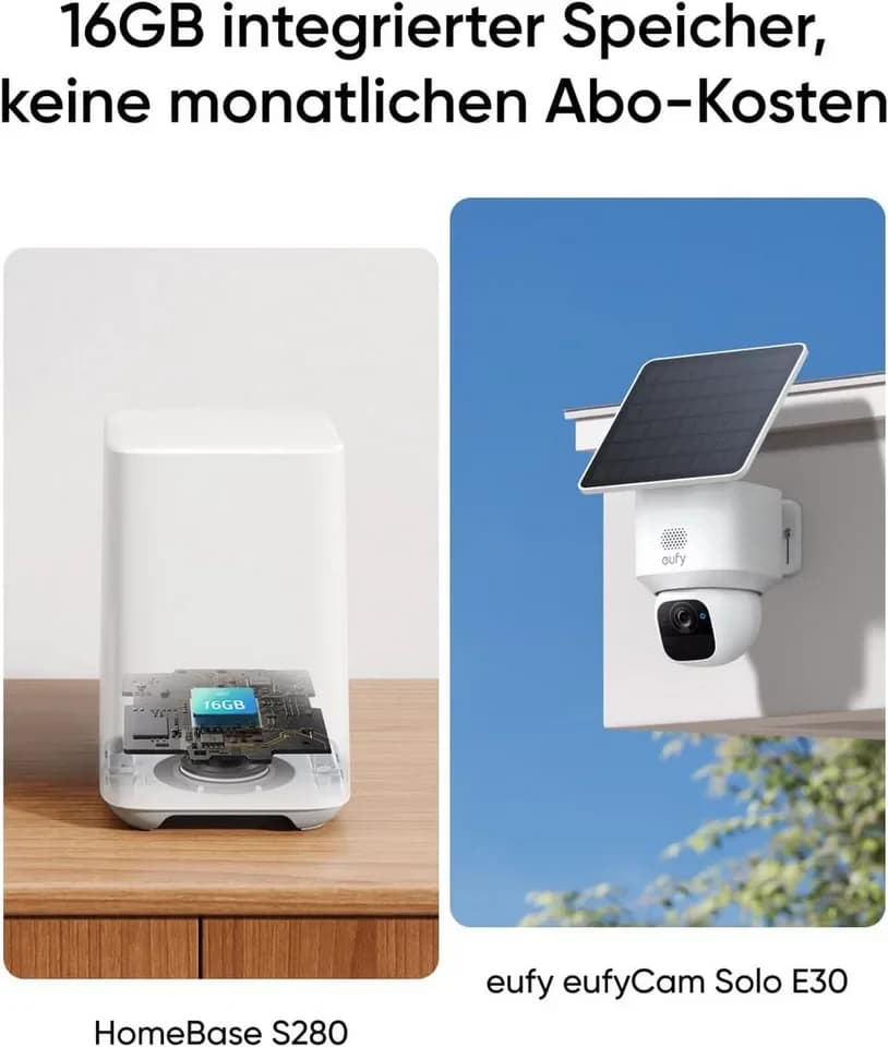 eufy Security Überwachungskamera eufy eufyCam E30 2K Kabellose Solar-Überwachungskamera Außen (Außenbereich, 4-tlg., 360°-Ansicht, 2K-Auflösung) - Thumbnail 6