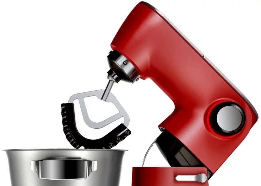 BOSCH Küchenmaschine Serie 8 MUM9A66R00, Gratis Set VeggieLove Plus MUZ9VLP1, 1600 W, 5,5 l Schüssel, Knethaken/Rühr-/Silikonbesen spülmaschinenfest, rot/silber - Thumbnail 7