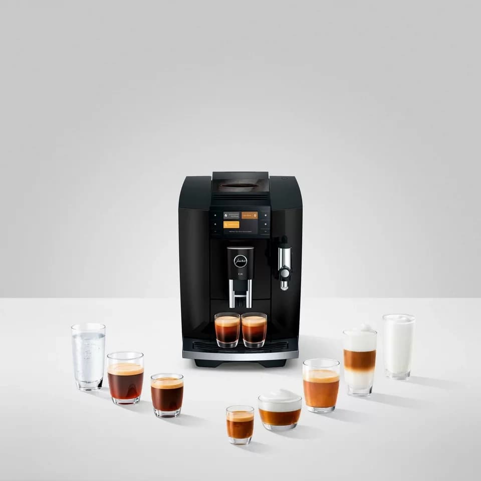 JURA Kaffeevollautomat 15745 E8 (ED), Piano Black, 27 Spezialitäten, WiFi, Hot & Light Brew, Sweet - Thumbnail 8