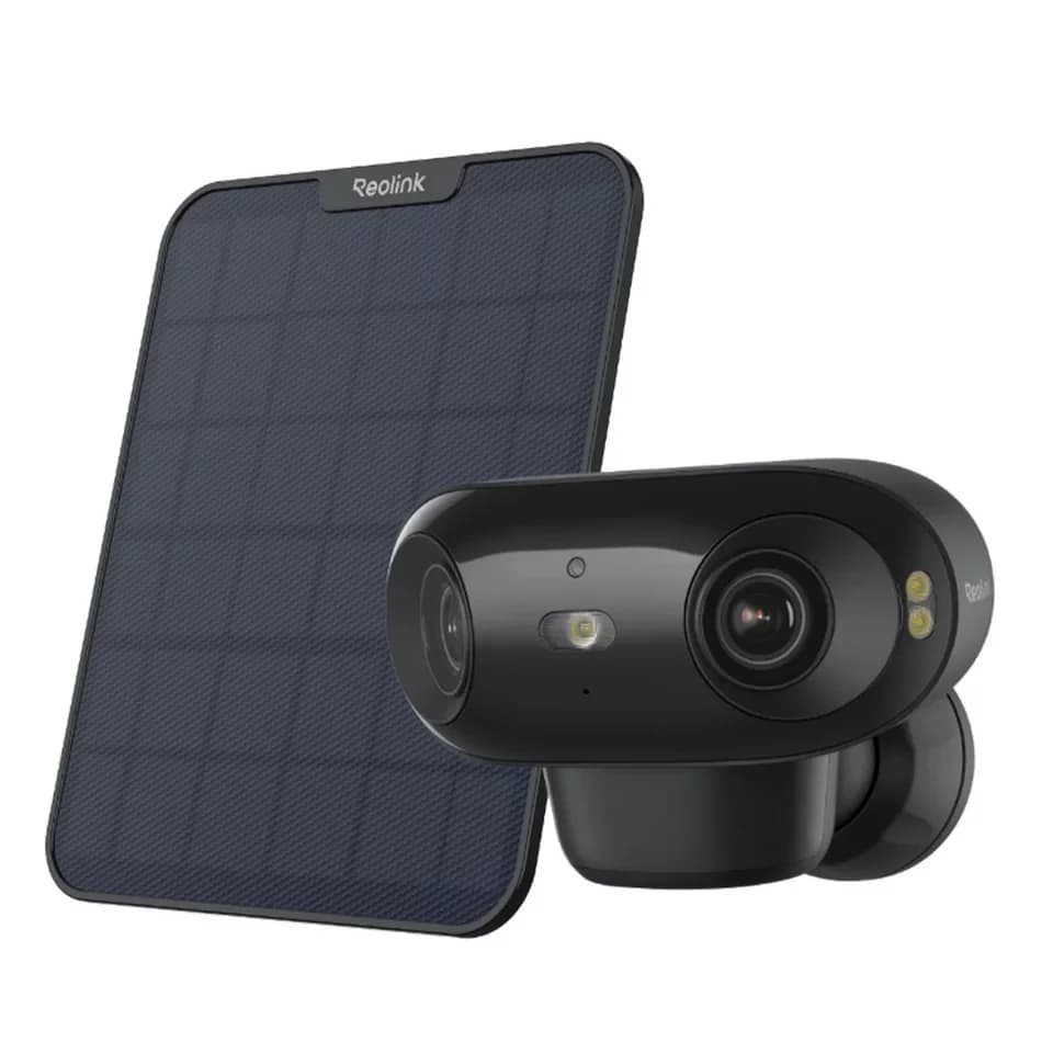 Reolink Argus 4 Pro + Solarpanel 2 4K 180°-Ansicht Akkukamera 2,4/5GHz Wi-Fi Securitycam (4K, ColorX-Nachtsicht, Außen-Sicherheitskamera)