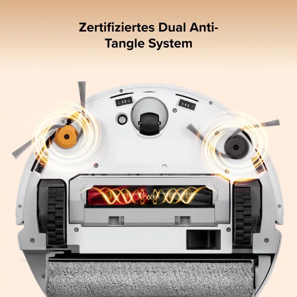 Roborock Saugroboter Qrevo Curv 2 FlowX, White, 65 W, mit Beutel, Automatische Teppichschutz‑Walzenklappe - Thumbnail 9