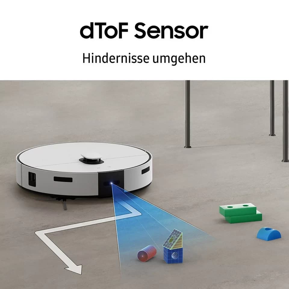 Samsung Saugroboter mit Wischfunktion VR7MD96B14G/WD, 70 W, BESPOKE Jet Bot Combo Steam Plus - Thumbnail 8