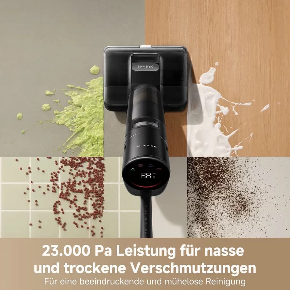 Dreame Nass-Trocken-Sauger H15 Pro Foam Wash, 400 W, Kombi aus Warmwasser-Schaumreinigung, 180°-Design, 23.000 Pa Saugkraft - Thumbnail 10