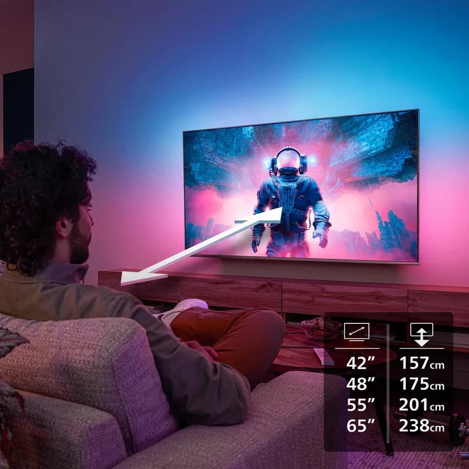 Philips 65OLED810 LED-Fernseher (164 cm/65 Zoll, 4K Ultra HD, Smart-TV, Google TV, Ambilight, P5 AI Picture Engine, Dolby Vision & HDR10+, Dolby Atmos) - Thumbnail 10