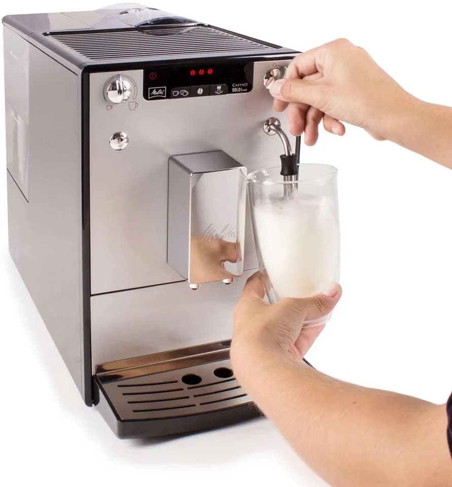 Melitta Kaffeevollautomat Solo® & Milk E953-202, silber/schwarz, Café crème & Espresso per One Touch, Düse für Milchschaum - Thumbnail 10