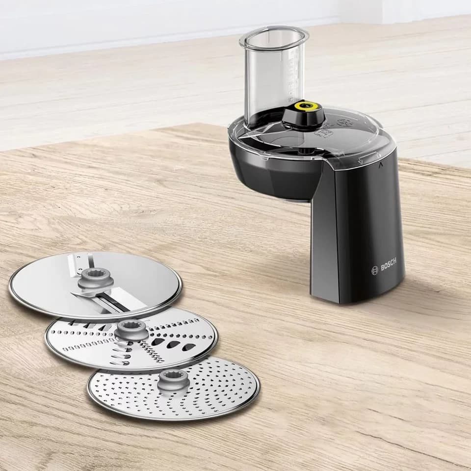 BOSCH Küchenmaschine Serie 8 MUM9D33S11, Durchlaufschnitzler, 3 Scheiben, silber, 1600 W, 5,5 l Schüssel, Edelstahlschüssel, Knethaken/Rühr-/Silikonbesen, spülm.fest - Thumbnail 3