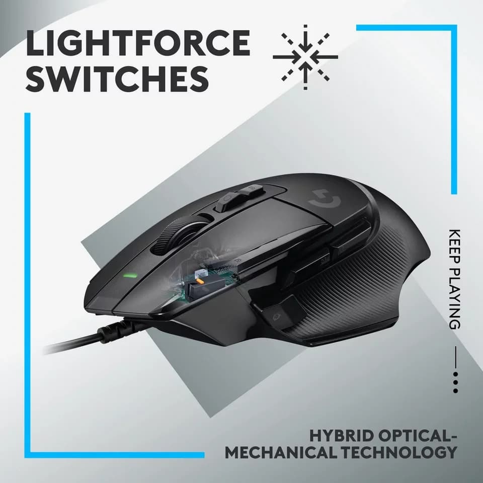Logitech Logitech Gaming G502 X, Gaming-Maus, (HERO 25K) Maus (kabelgebunden) - Thumbnail 2