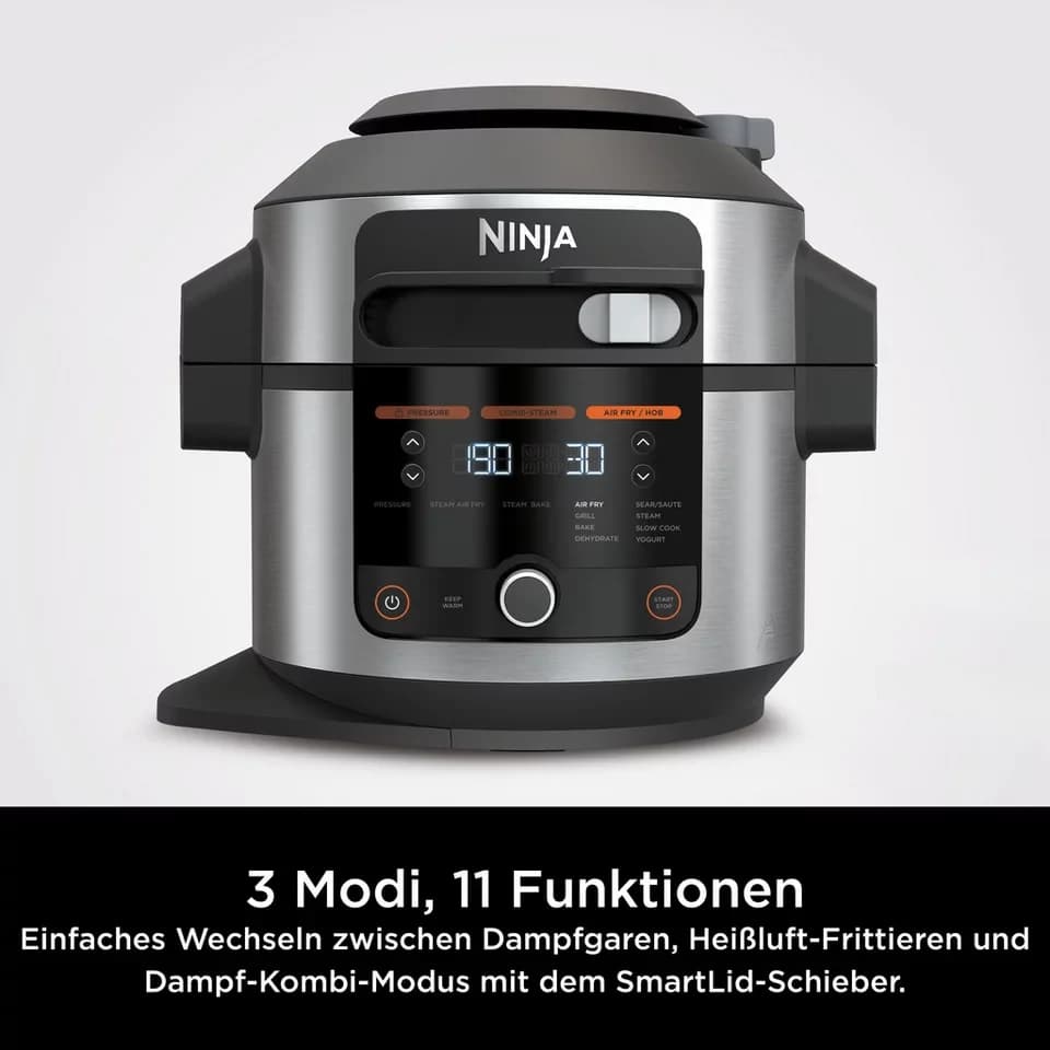 NINJA Multikocher Foodi 11-in-1 SmartLid Multikocher OL550EU, 1460 W, 6 l Schüssel - Thumbnail 4