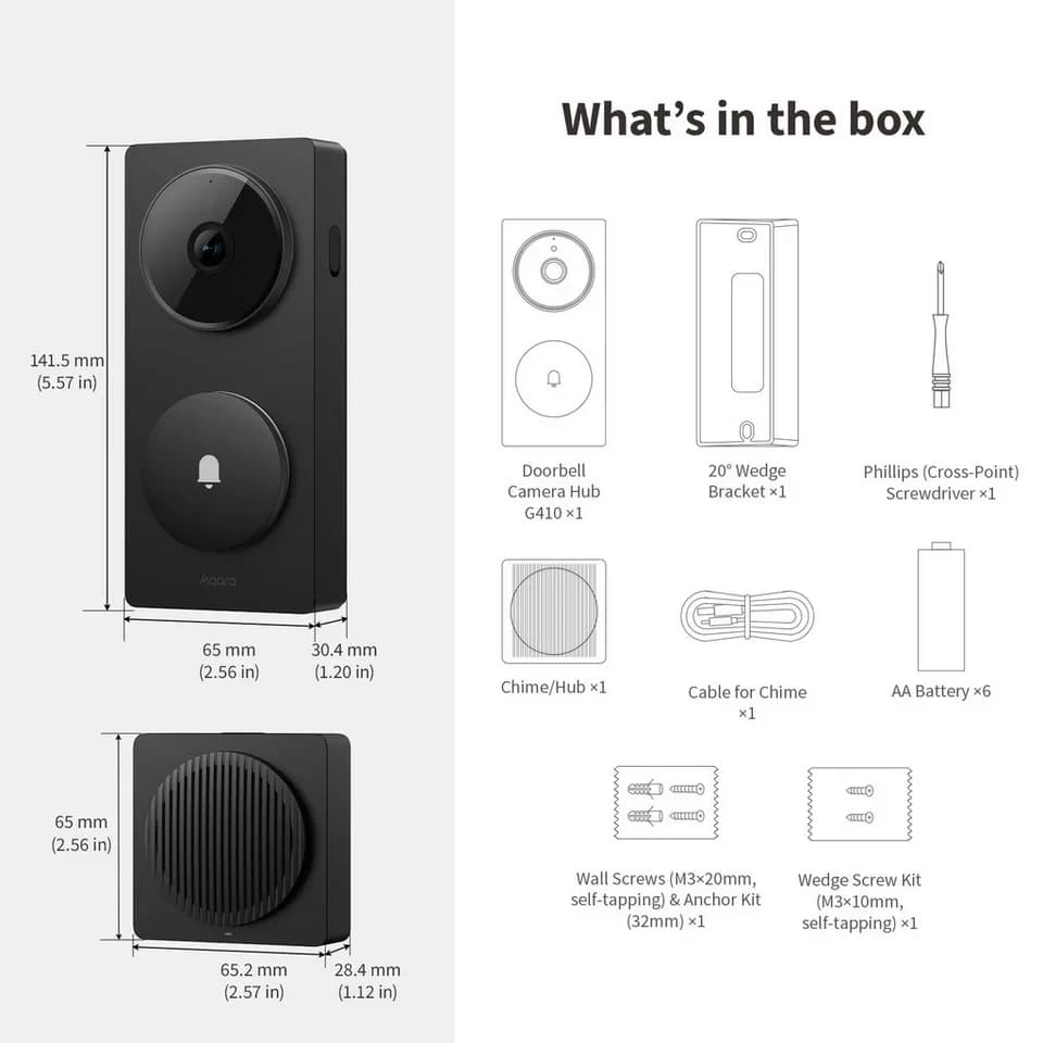 Aqara Smart Home Türklingel - Doorbell Camera Hub G410 Select - Thumbnail 8