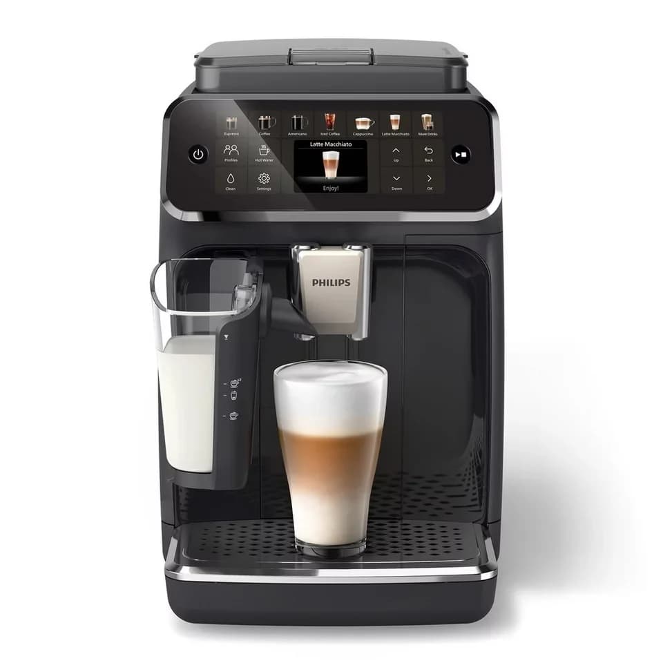 Philips Kaffeevollautomat EP4441/50 4400 Series, 12 Kaffeespezialitäten (heiß oder eisgekühlt), LatteGo-Milchsystem, SilentBrew Technologie - Thumbnail 2