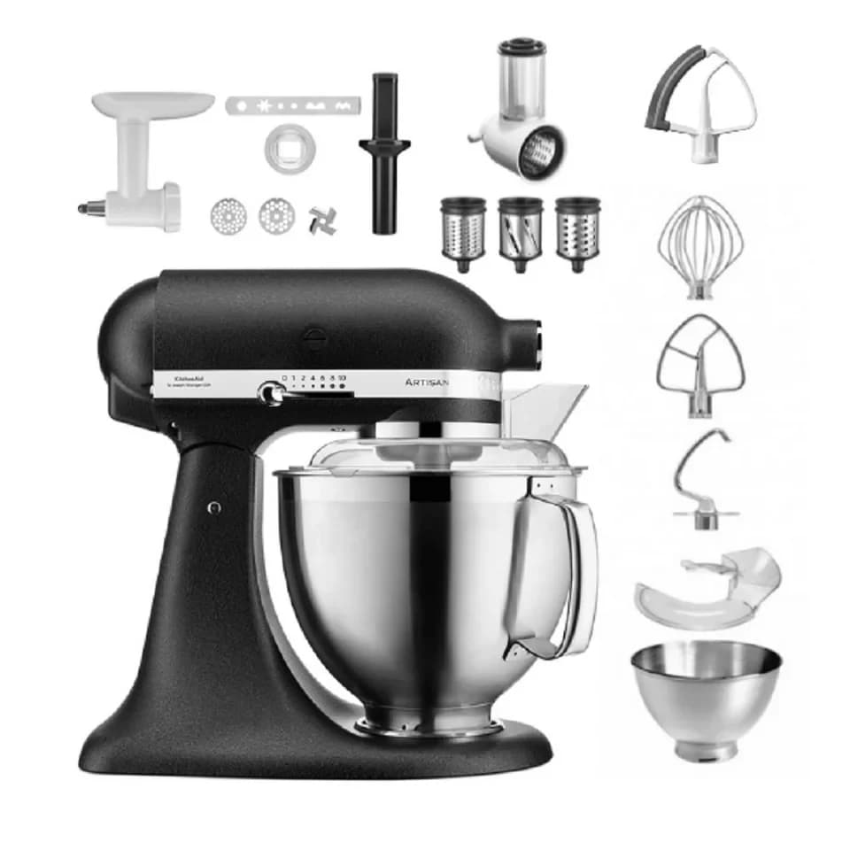 KitchenAid Küchenmaschine KitchenAid 4,8 L 5KSM185 Artisan Küchenmaschine Allrounderset - Thumbnail 3