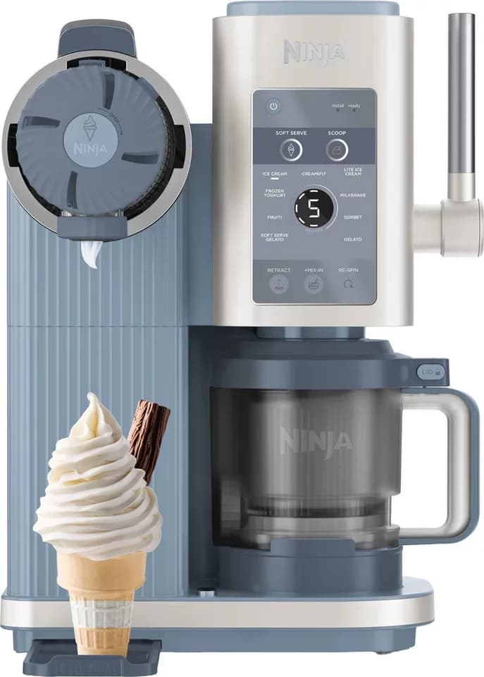 NINJA Eismaschine Ninja CREAMi Scoop & Swirl 13-in-1 Softeis- und Eismaschine NC702EU, 0,48 l, proteinreiche Leckereien mit weniger als 150 kcal