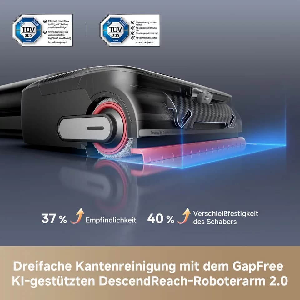 Dreame Nass-Trocken-Sauger H15 Pro Foam Wash, 400 W, Kombi aus Warmwasser-Schaumreinigung, 180°-Design, 23.000 Pa Saugkraft - Thumbnail 5