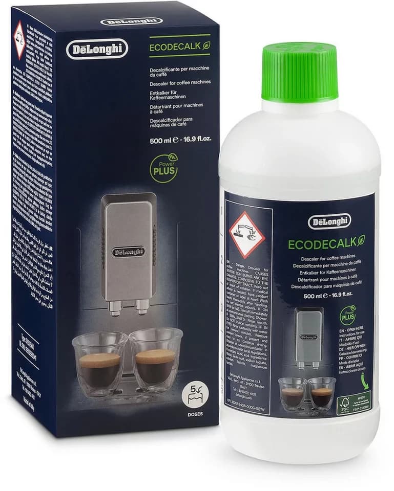 De'Longhi DLSC500 EcoDecalk Entkalker (Kalklöser für Kaffeevollautomat und Espressomaschine)