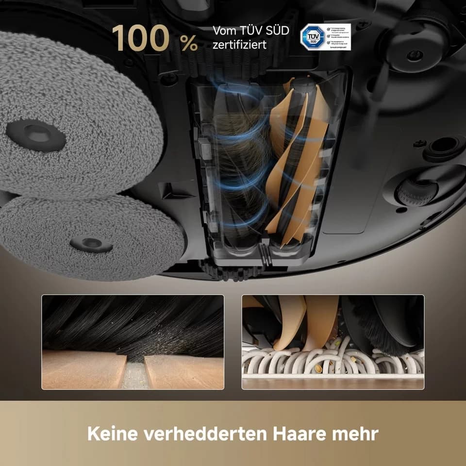 Dreame Saugroboter mit Wischfunktion Dreame X50 Master, 20.000 Pa Saugkraft, Hindernisüberwindung, kompakte Basisstation - Thumbnail 6
