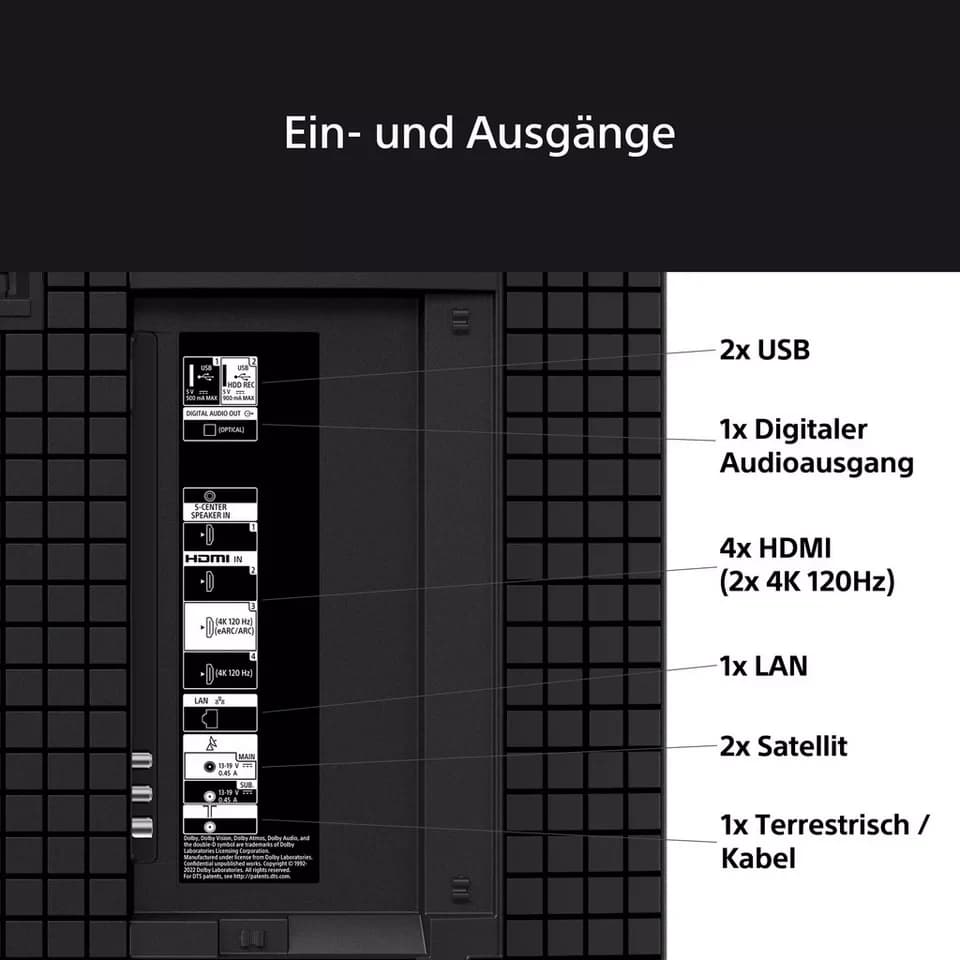 Sony K-75XR90 QLED Mini LED-Fernseher (189 cm/75 Zoll, 4K Ultra HD, Smart-TV, Google TV, BRAVIA 9, 4K HDR, Dolby Vision, Gaming Funktionen für PlayStation 5) - Thumbnail 5