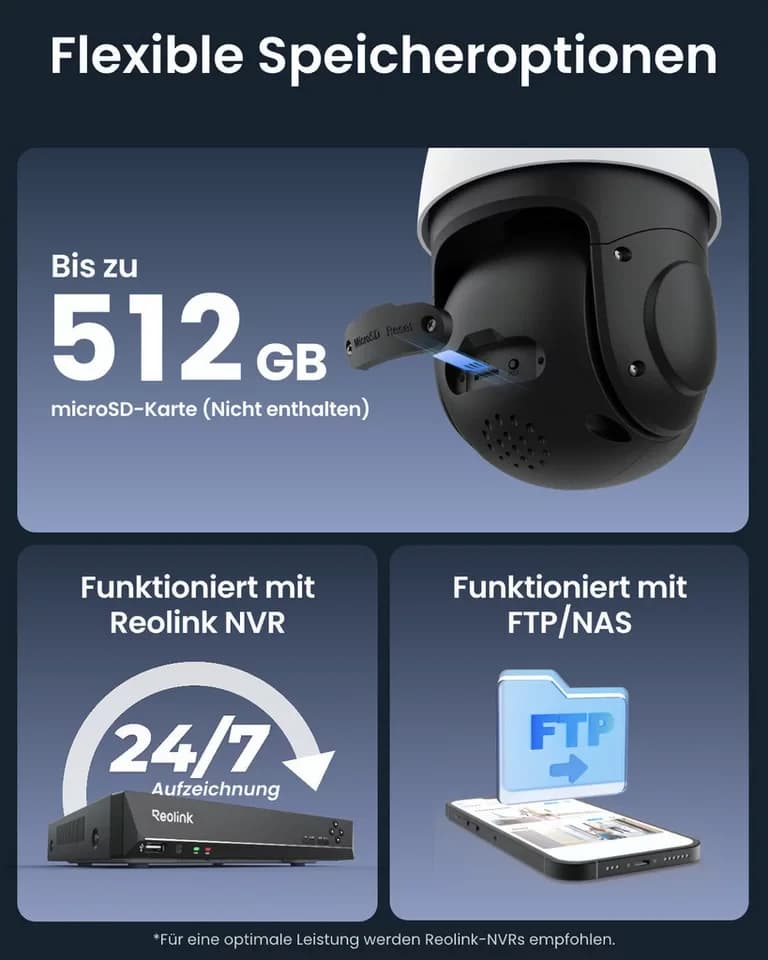 Reolink Überwachungskamera RLC-823S2 - 4K PTZ PoE-Kamera (Außenbereich, 4K UHD, 16X Optischer Zoom, 360° Auto-Tracking, Farbnachtsicht) - Thumbnail 8