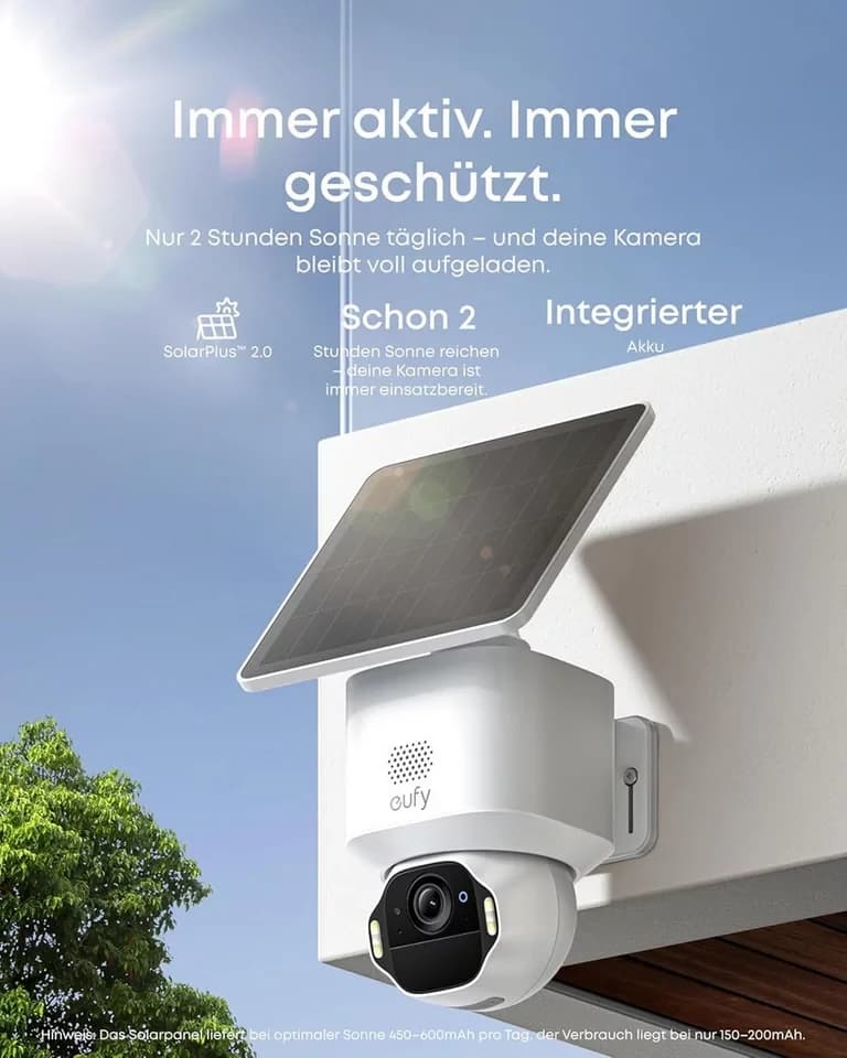 eufy Security Überwachungskamera eufy eufyCam E42 4K Kabellose Solar-Überwachungskamera Außen (Außenbereich, 1-tlg., E42, Lokale Aufzeichnung) - Thumbnail 4